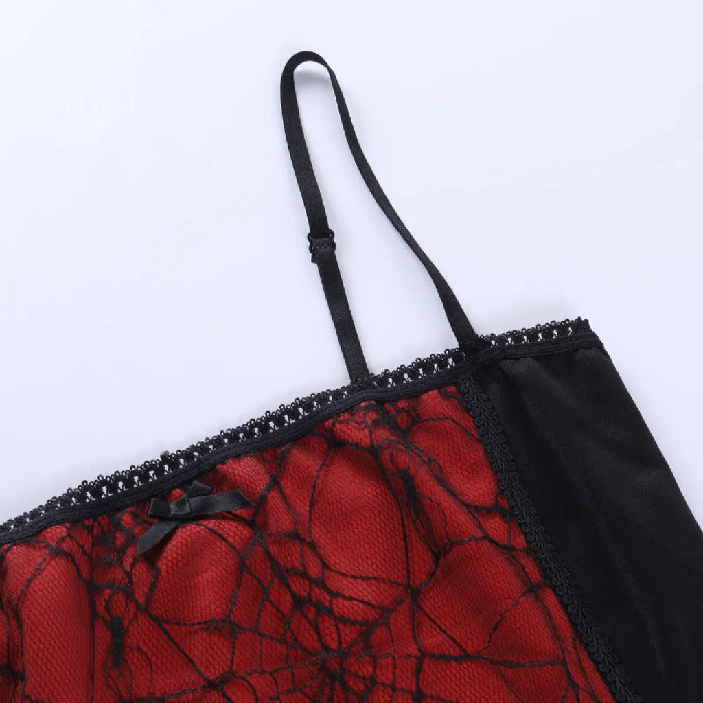 Gothic Spider Lace Cami Top