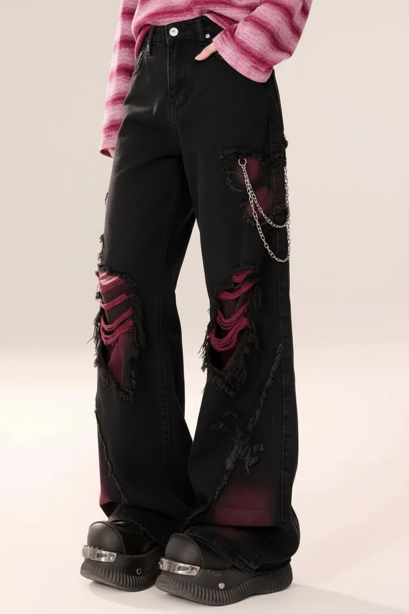 Gothic Baggy Jeans – Y2K Harajuku Grunge Aesthetic